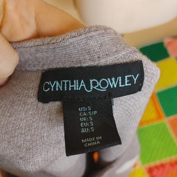 Cynthia Rowley Size Small Light Purple White Polka Dot Sweater Soft Casual S - Picture 13 of 14